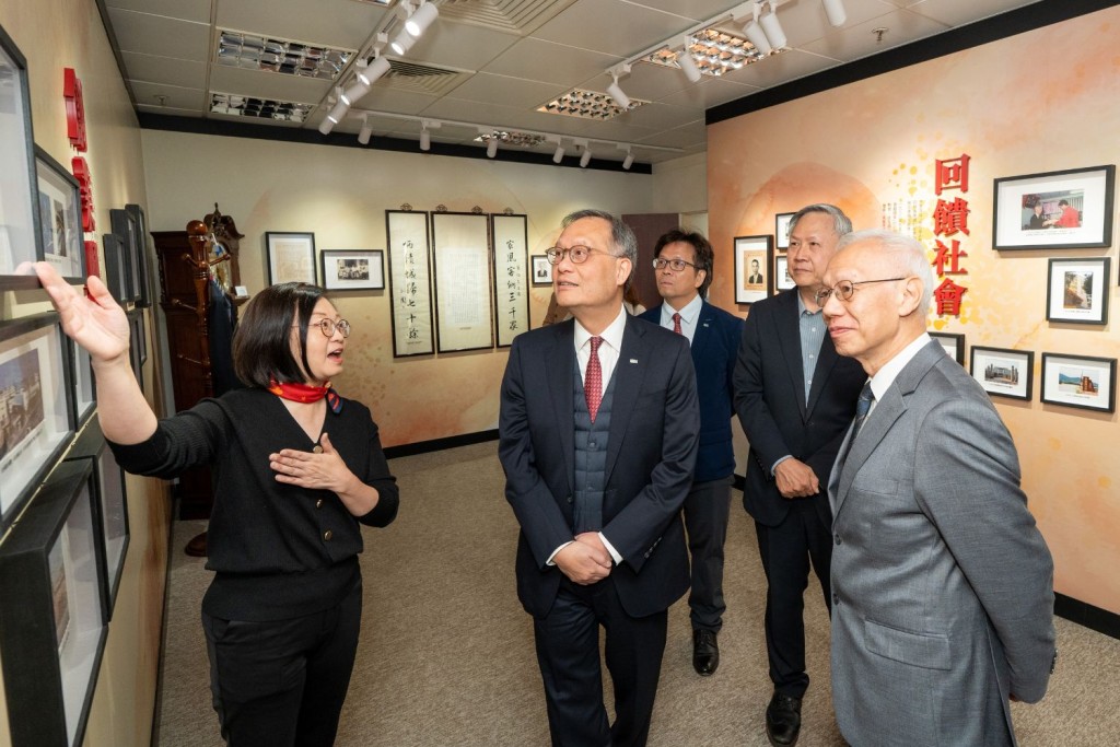 都大校長林群聲與都大副校長（研究及拓展）郭予光到訪田家炳基金會。都大提供