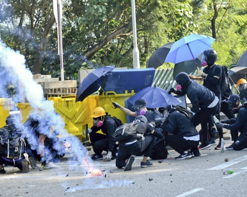 中大去年爆發激烈衝突。資料圖片