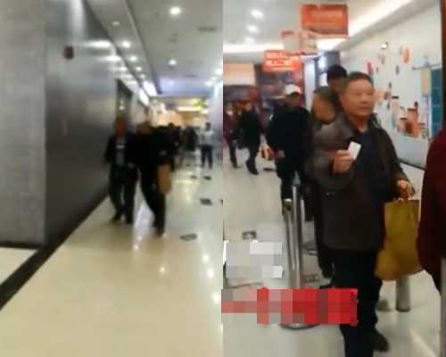 不少長者為了搶免費蛋而拼命狂奔。網圖