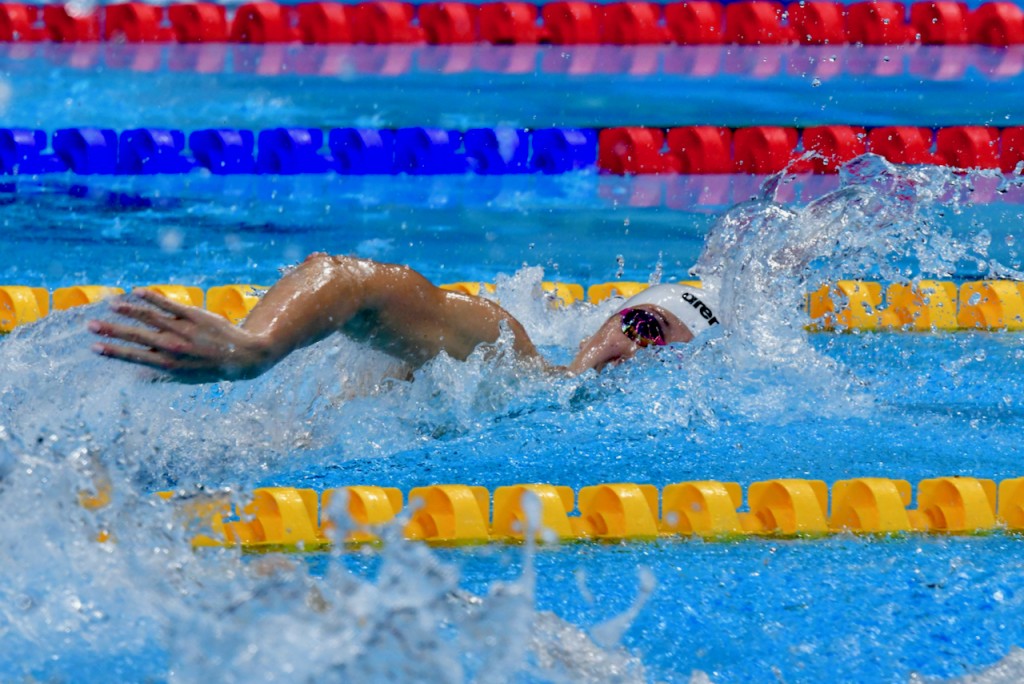 何诗蓓在去届短池游泳世锦赛勇夺100及200米自由泳金牌。 资料图片