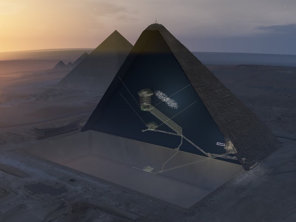 「掃描金字塔」項目團隊2017年曾發現沒有入口的「巨大神秘空間」。