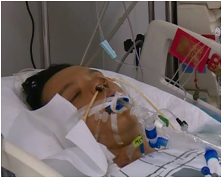 麦峻彬病情仍不乐观。网上图片