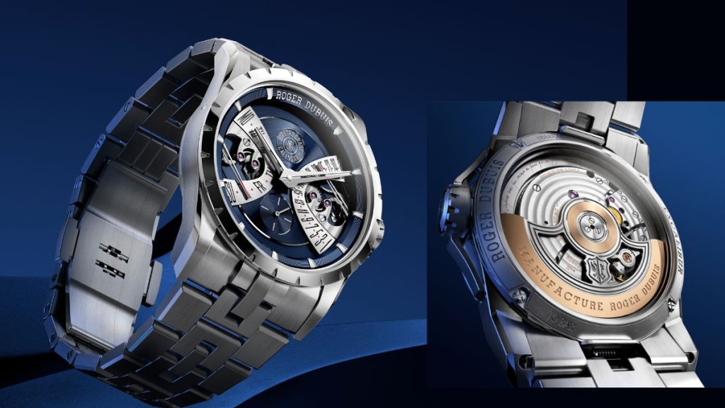 Roger Dubuis Excalibur Biretrograde Calendar,錶殼:40mm 不鏽鋼 / 機芯:RD840 自動 / 售價:約$355,000。 Roger Dubuis Excalibur Biretrograde Calendar,錶殼:40mm 不鏽鋼 / 機芯:RD840 自動 / 售價:約$355,000。