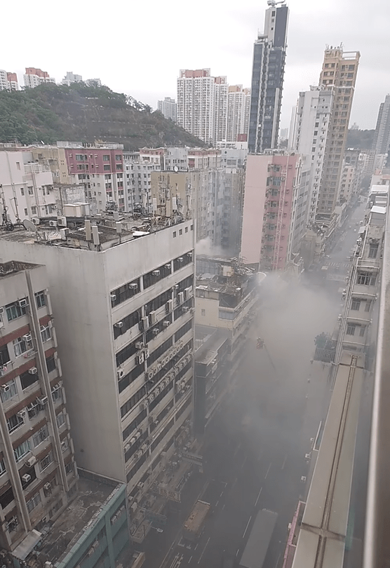 長沙灣發生火警。香港突發事故報料區FB圖片