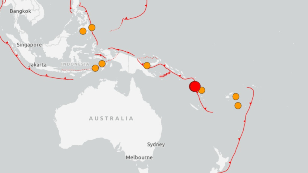 瓦努阿图爆6.9级强震，当局发海啸预警暂未获伤亡损毁报告。USGS