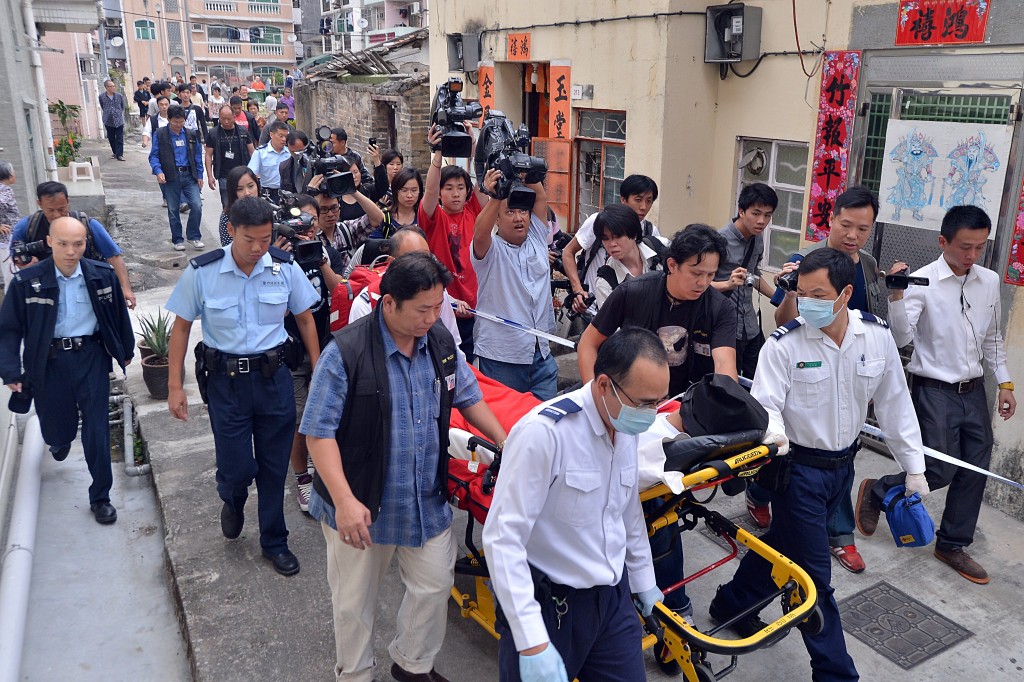 霍立賢被帶返現場。資料圖片