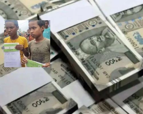 兩名印度男童獲銀行錯誤發放鉅額的存款。（網上圖片）