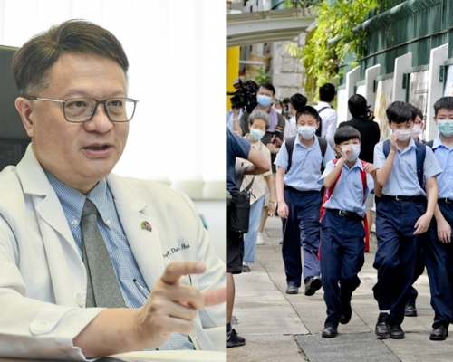 圖左為中大醫學院呼吸系統科講座教授許樹昌表。