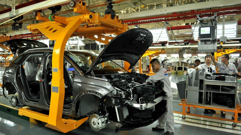 辛國斌提到，上海及廣東汽車企業已恢復正常生產。資料圖片