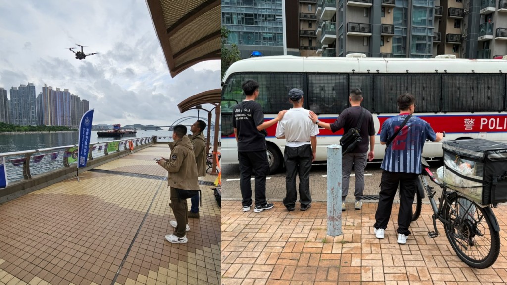 警方將軍澳出動無人機巡邏 打擊電動單車滑板車拘4男