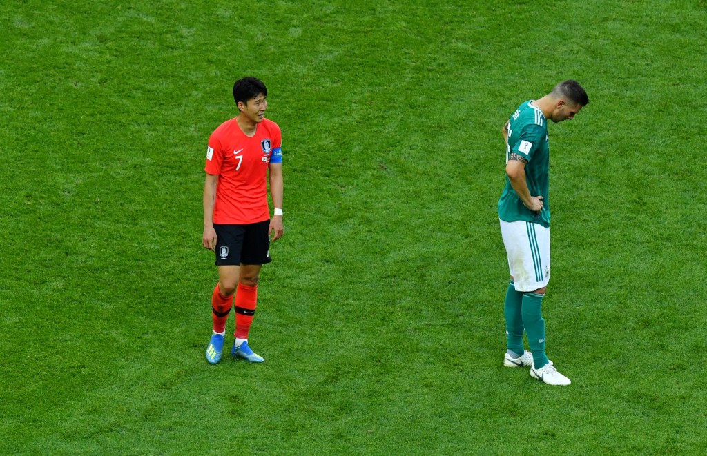 一八世界盃，孫興民在補時六分鐘士哥助南韓在小組尾輪2:1擊敗德國，球隊雖然未能出線，總算壓過後者成小組第三。老孫賽後流淚，矢言自己全屆賽事做得不夠多。Reuters