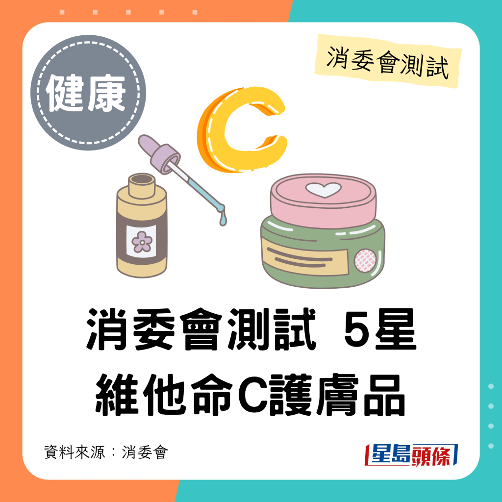 消委会维他命C护肤品测试｜总评获5星名单