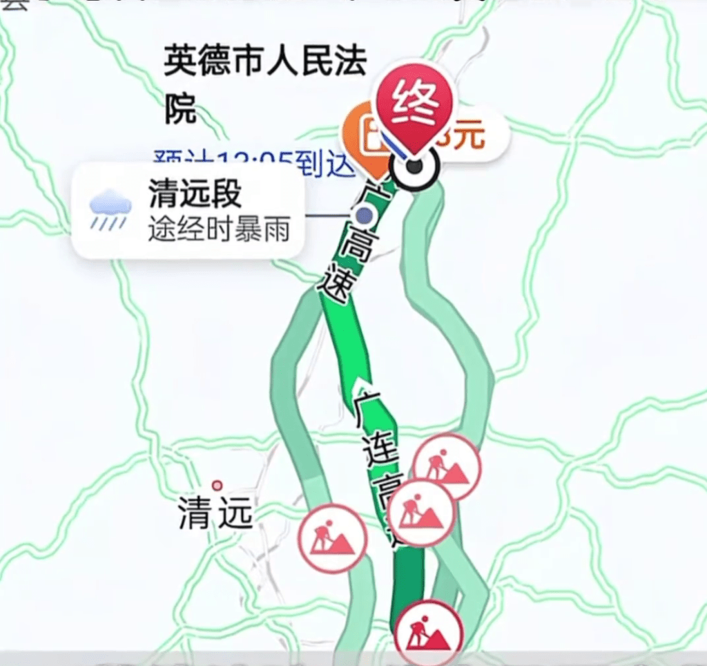 工作人員當日的路線。