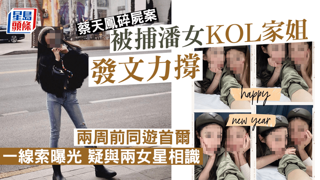 蔡天鳳碎屍案丨被捕潘女KOL家姐發文力撐 兩周前同遊首爾 一線索曝光疑與兩女星相識