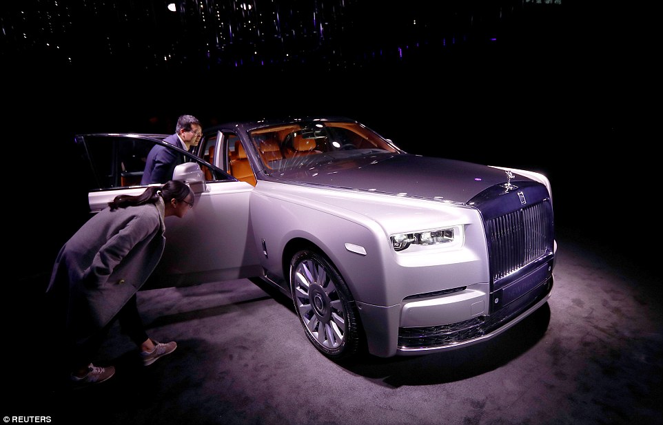 卡梅伦有份设计的Rolls-Royce Phantom。路透社