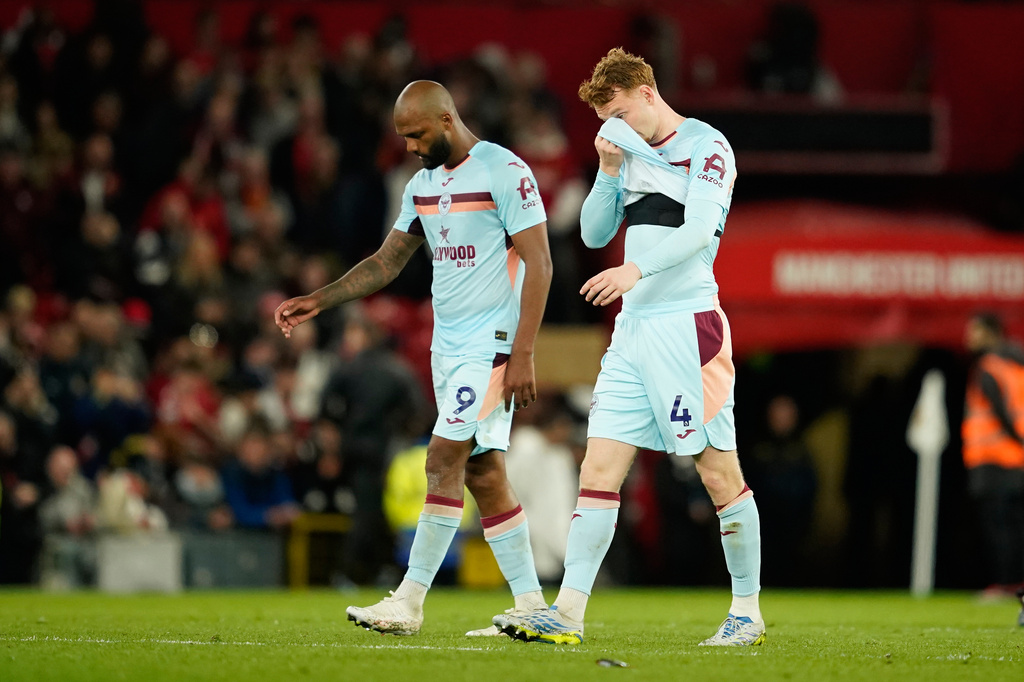 賓福特今場有多次攻門機會，但最終以1：2不敵曼聯。美聯社