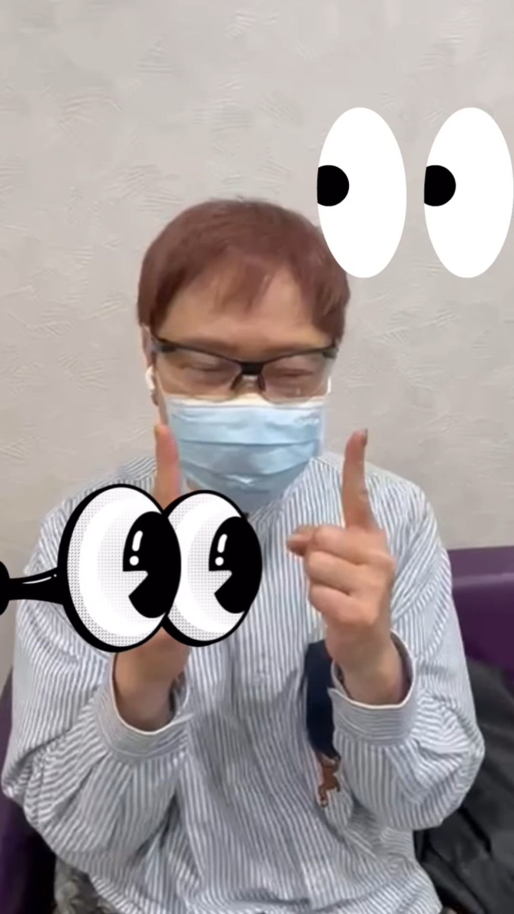 陳志雲做手術改善視力。 陳志雲做手術改善視力。