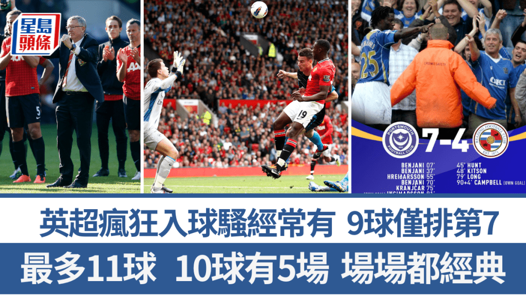 英超瘋狂入球騷經常有。法新社、美聯社