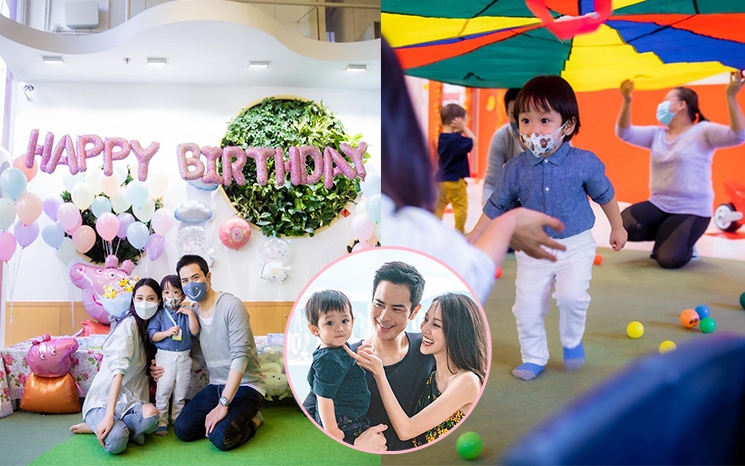 Grace與老公鄭嘉穎參加大仔Rafael生日會，透露Rafael將入讀幼兒班，對囝囝大得太快感到不捨。