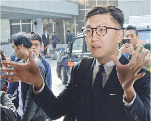 陪審團未能就被告梁天琦(圖)、李諾文及林傲軒涉及砵蘭街的暴動罪達成裁決。資料圖片