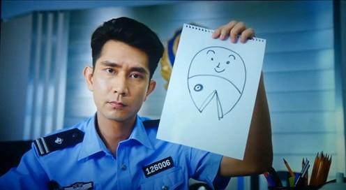 李尚正在電影《美人魚》飾演警察。