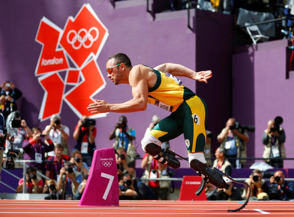 2012年皮斯托留斯（Oscar Pistorius）出戰倫敦奧運會400米初賽。 路透社