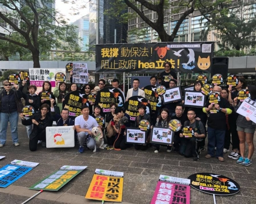 早前有團體發起遊行,要求加重虐待動物罰則。 香港動物報FB圖