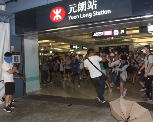 元朗7月21日發生暴力襲擊事件。 資料圖片