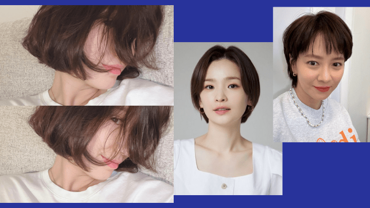 左起/朴信惠、田美都、宋智孝，三位年齡層已是三十至四十之間的韓國女星，清新短髮都為她們提升年輕爽朗的美感。