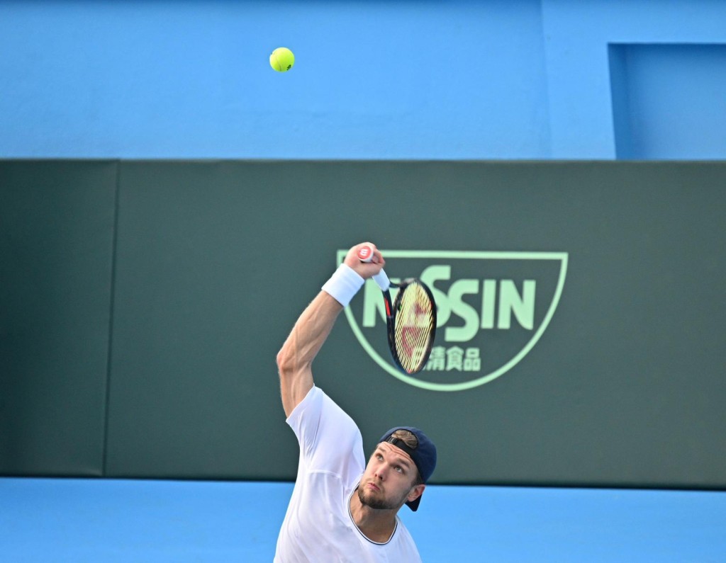 Coleman周日的單打對手維坦倫，後者今日發出九個A士球。蘇正謙攝