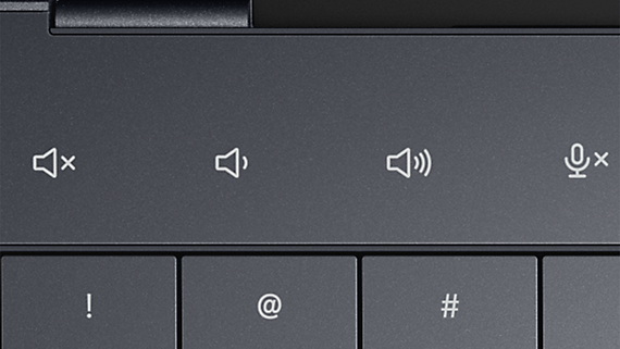 鍵盤頂部整排Fn掣改用觸控式操作。