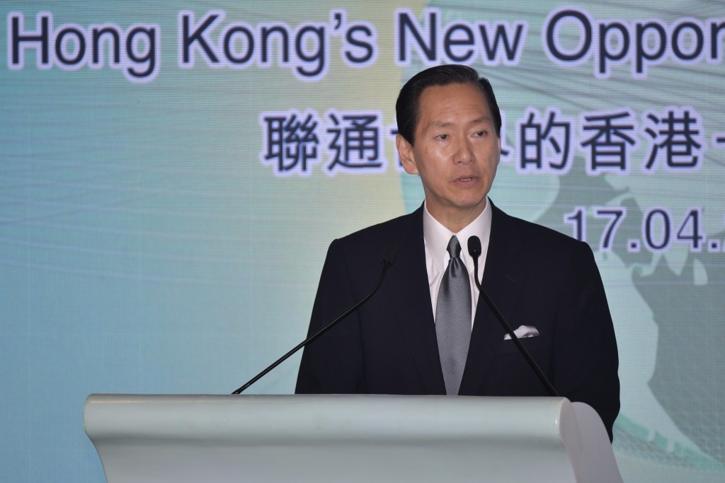 团结香港基金常务副主席陈思智出席并致辞。陈极彰摄