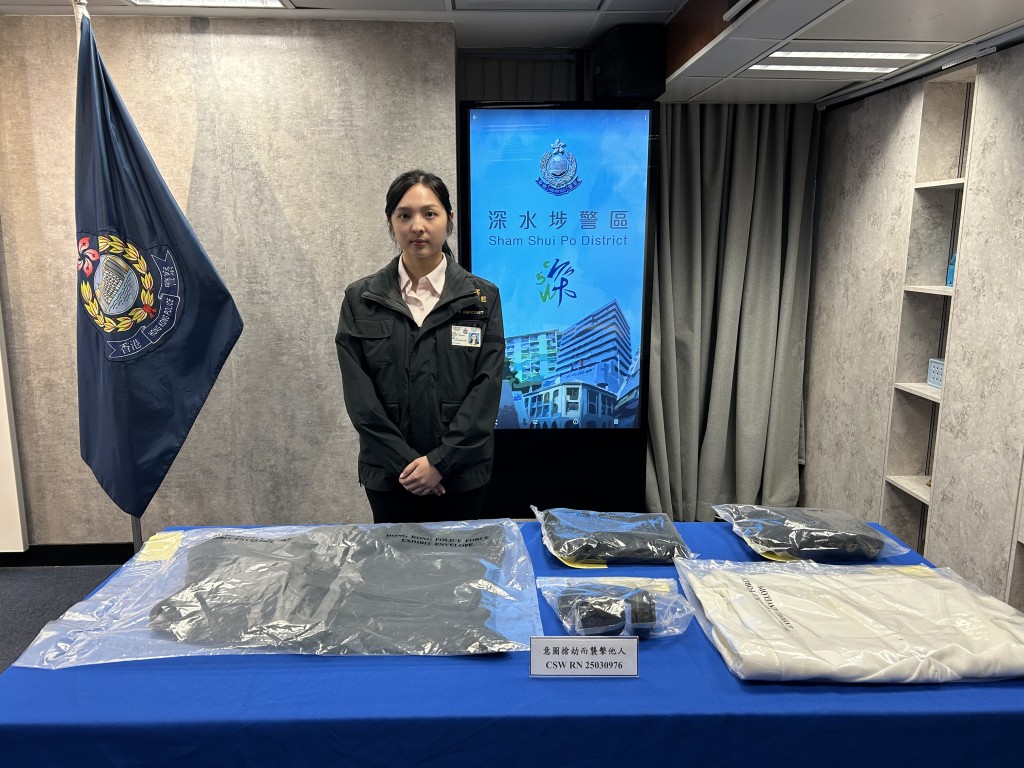 深水埗警區重案組高級督察梁蔚琳交代案情。曾志恒攝