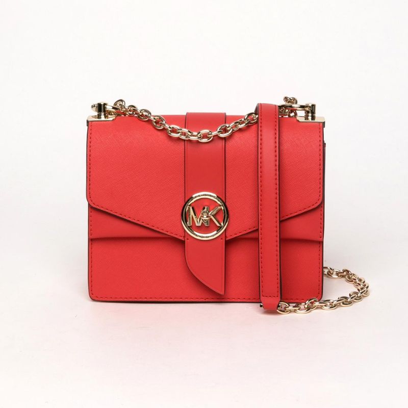 MICHAEL Michael Kors红色翻盖Chain Bag/原价$3,650、Outlet价$1,460。