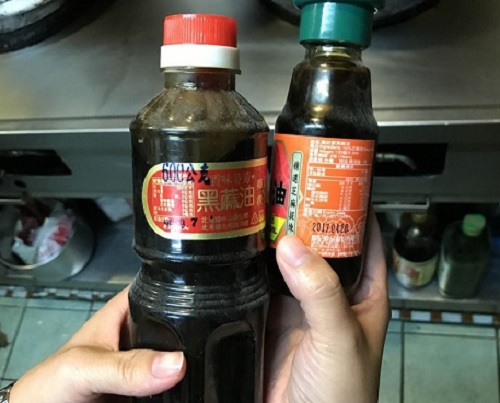 關山鎮的源昌飯店麻油竟過期了4年。 網上圖片