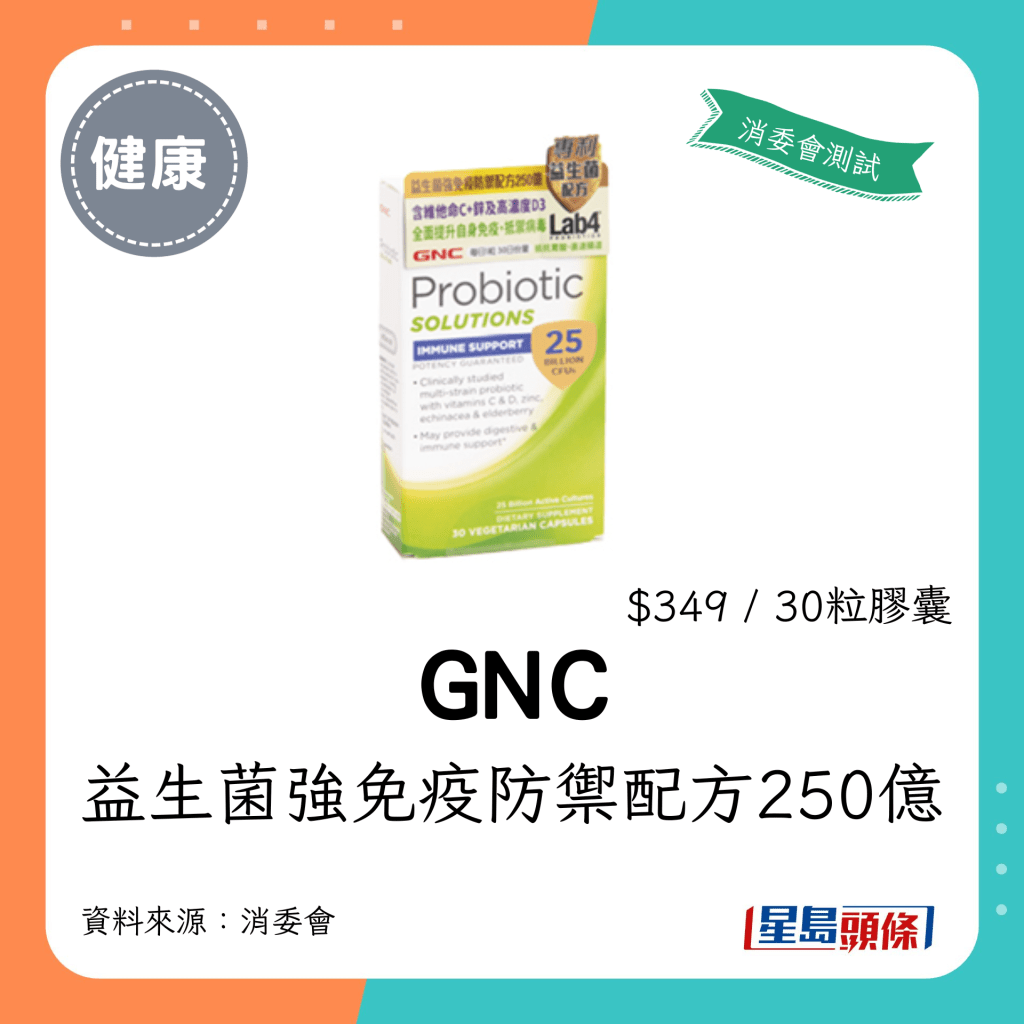 GNC 益生菌強免疫防禦配方250億 Probiotic Solutions 25B Immune Support