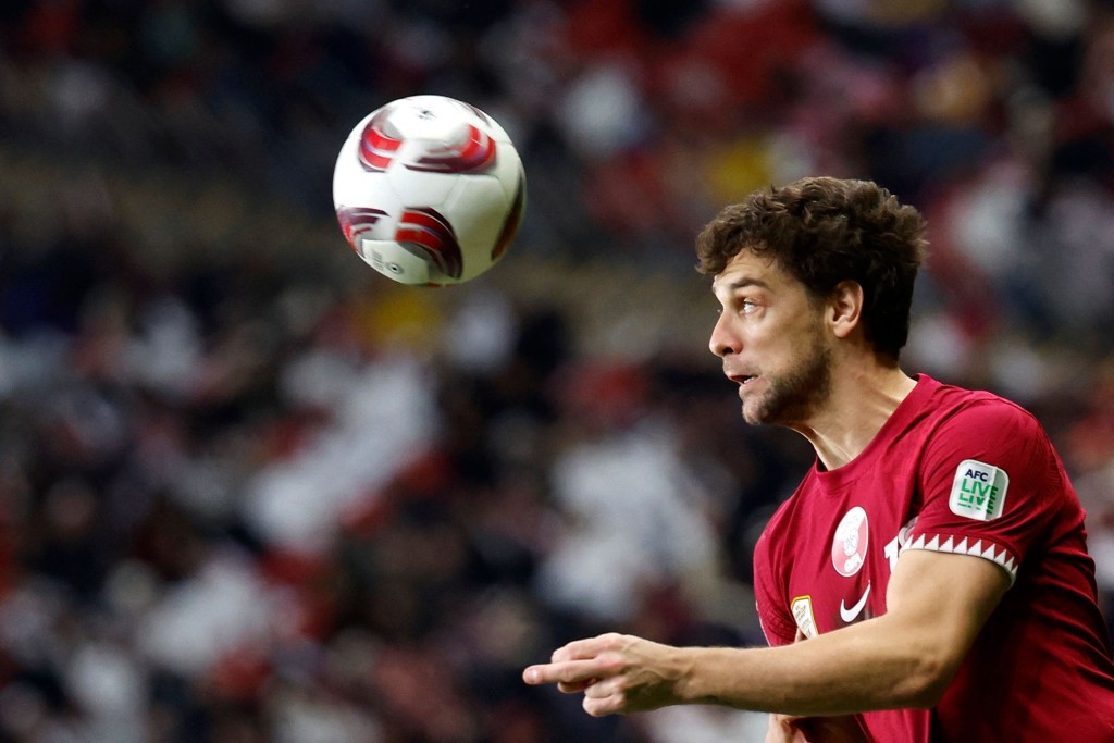 卡塔尔中坚卢卡斯文迪斯。法新社