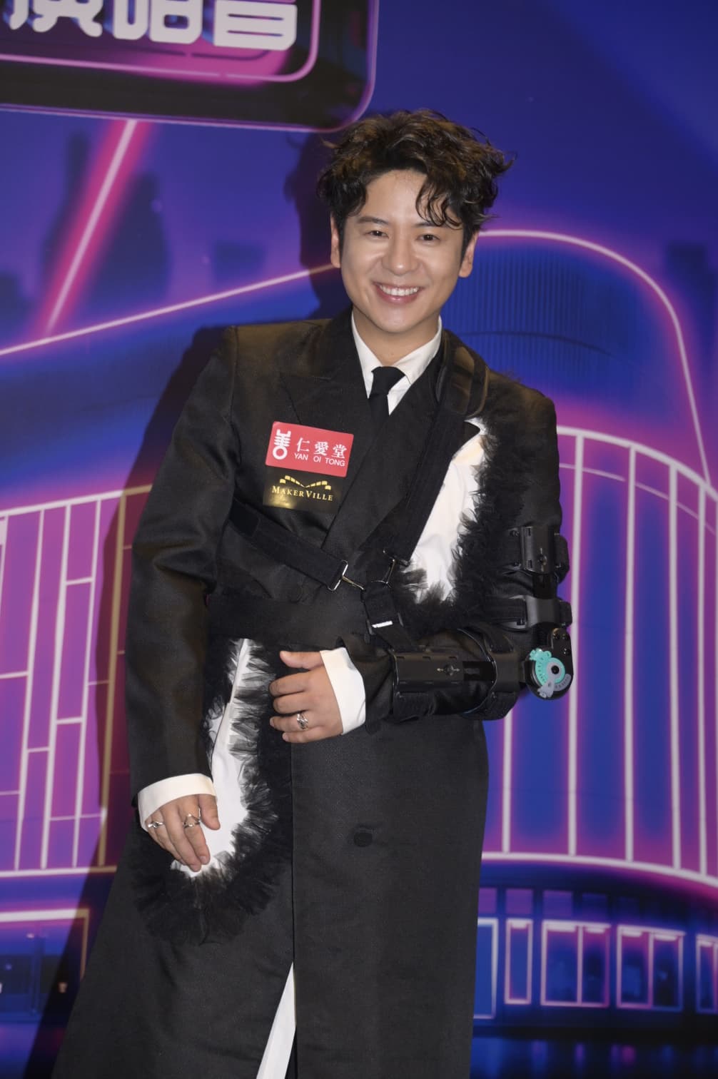 許廷鏗昨晚出席慈善騷「Cantopop 321慈善演唱會」。