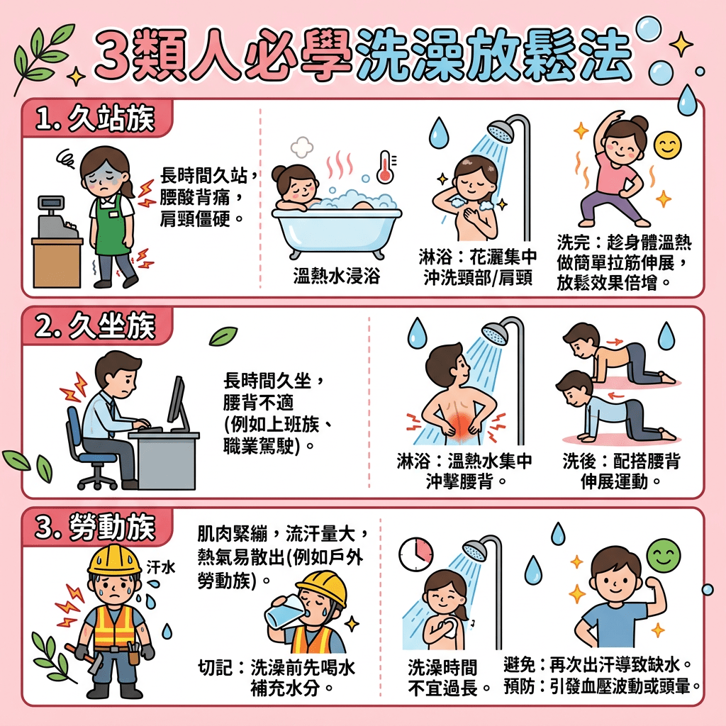 3類人必學洗澡放鬆法