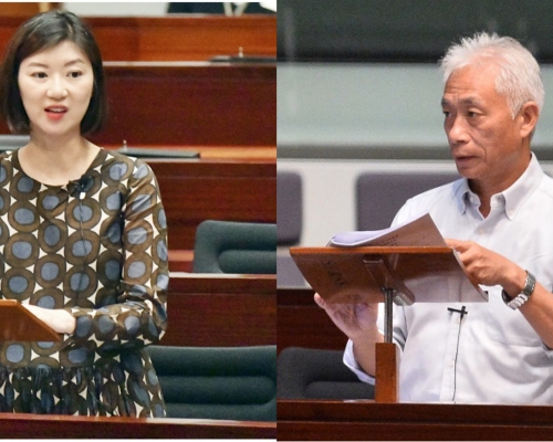容海恩（左）、梁耀忠（右）。