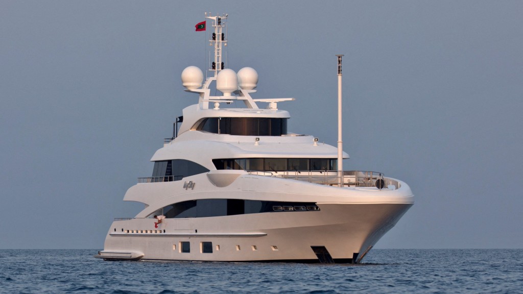 豪華遊艇「MySky 號」作價2950萬歐羅。REUTERS