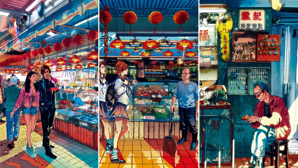 Jonathan的作品圍繞着香港的人事及感情，展示了香港城市的生活百態。