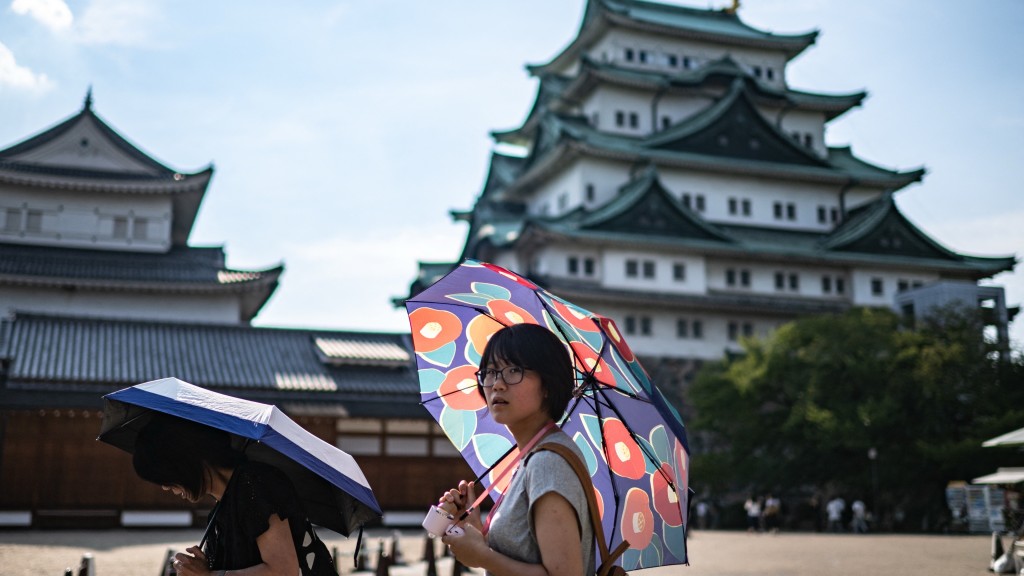 熱浪襲名古屋。 法新社