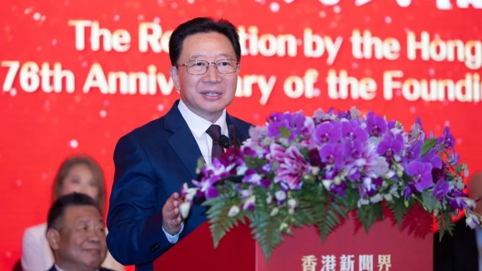 周霽對本港新聞界提三點要求。中聯辦提供