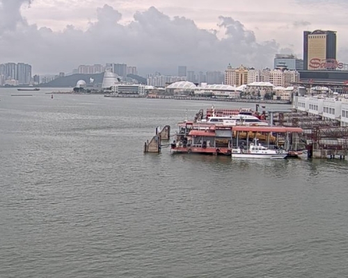 澳門的外港碼頭一片冷清。澳門海事及水務局實時圖片