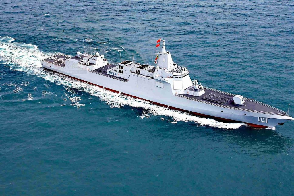 解放軍055型驅逐艦。網圖