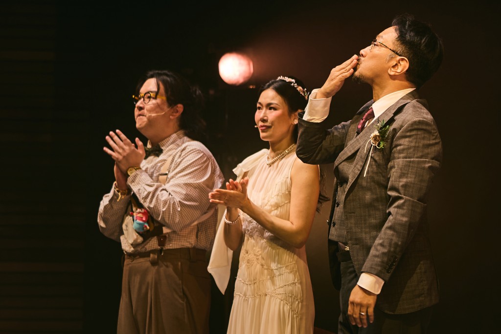 何嘉莉、肥腸、朱栢謙同台。 何嘉莉、肥腸、朱栢謙同台。