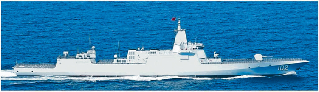 ■日本軍方拍攝的中國「拉薩」號萬噸級驅逐艦。