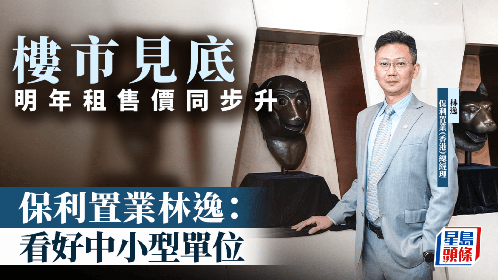 樓市見底 明年租售價同步升 保利置業林逸：看好中小型單位