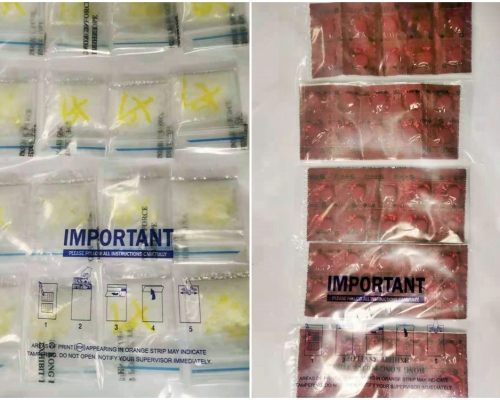 警方檢獲的證物。